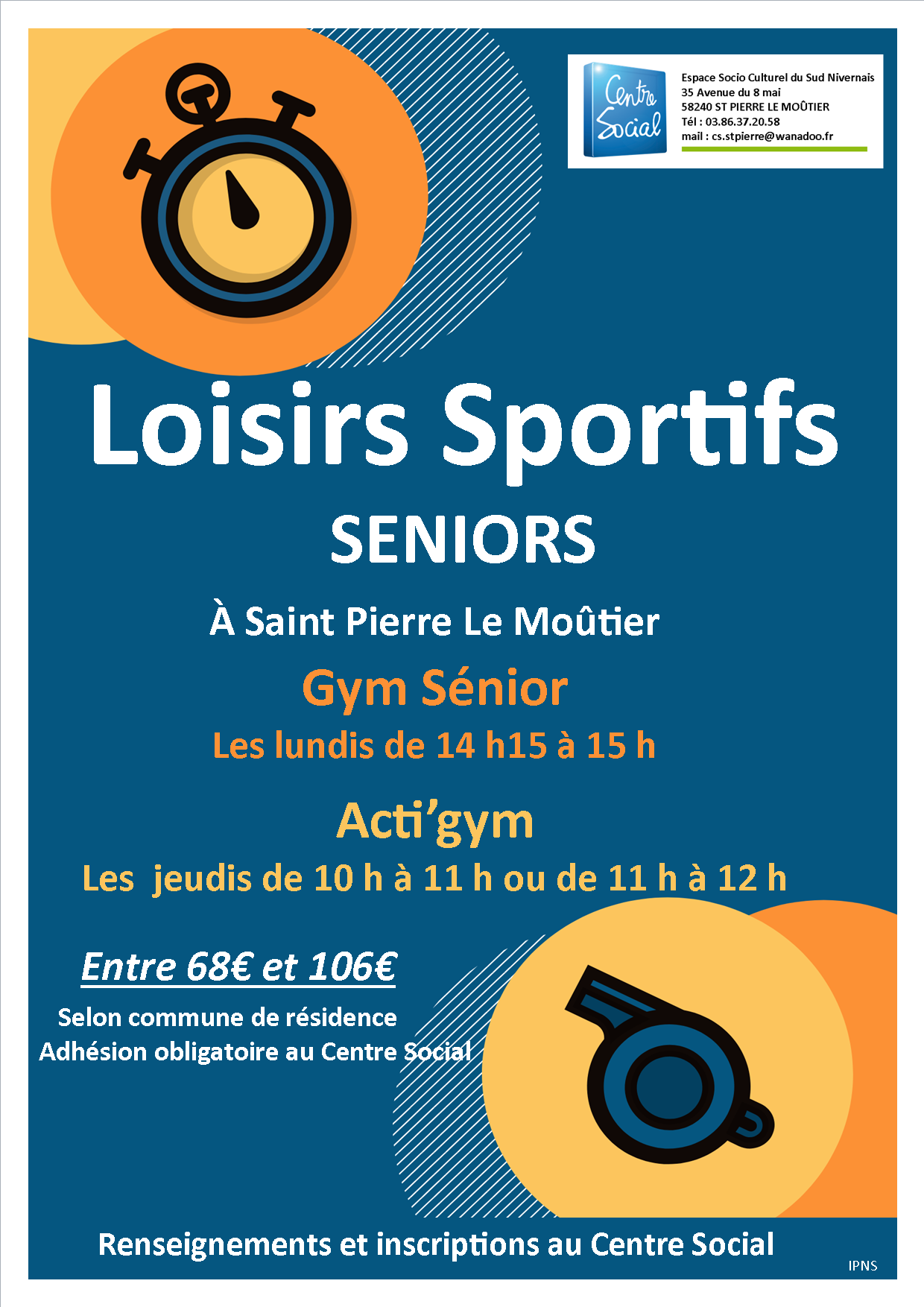 Affiche Loisirs sportifs Séniors 2022-2023