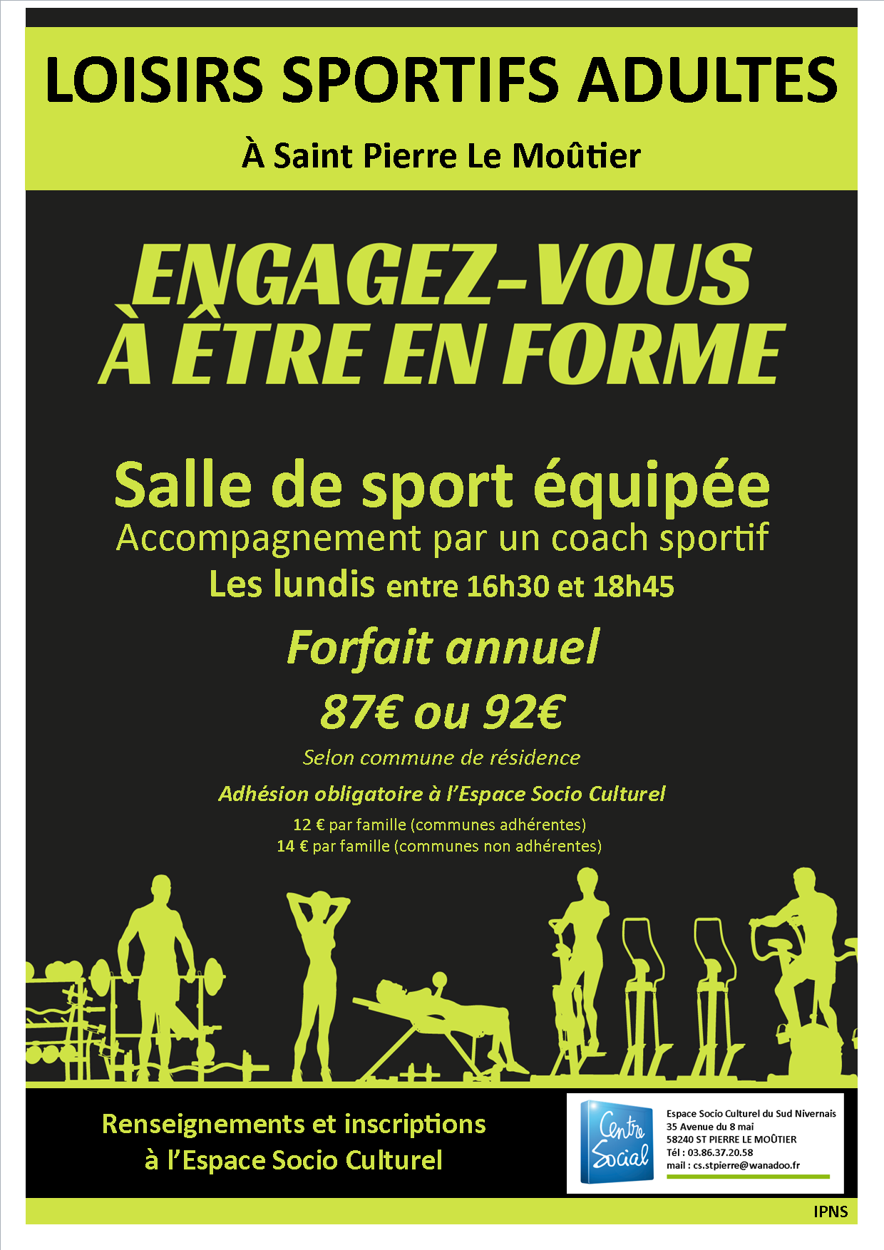Affiche Loisirs sportifs Adultes 2023-2024