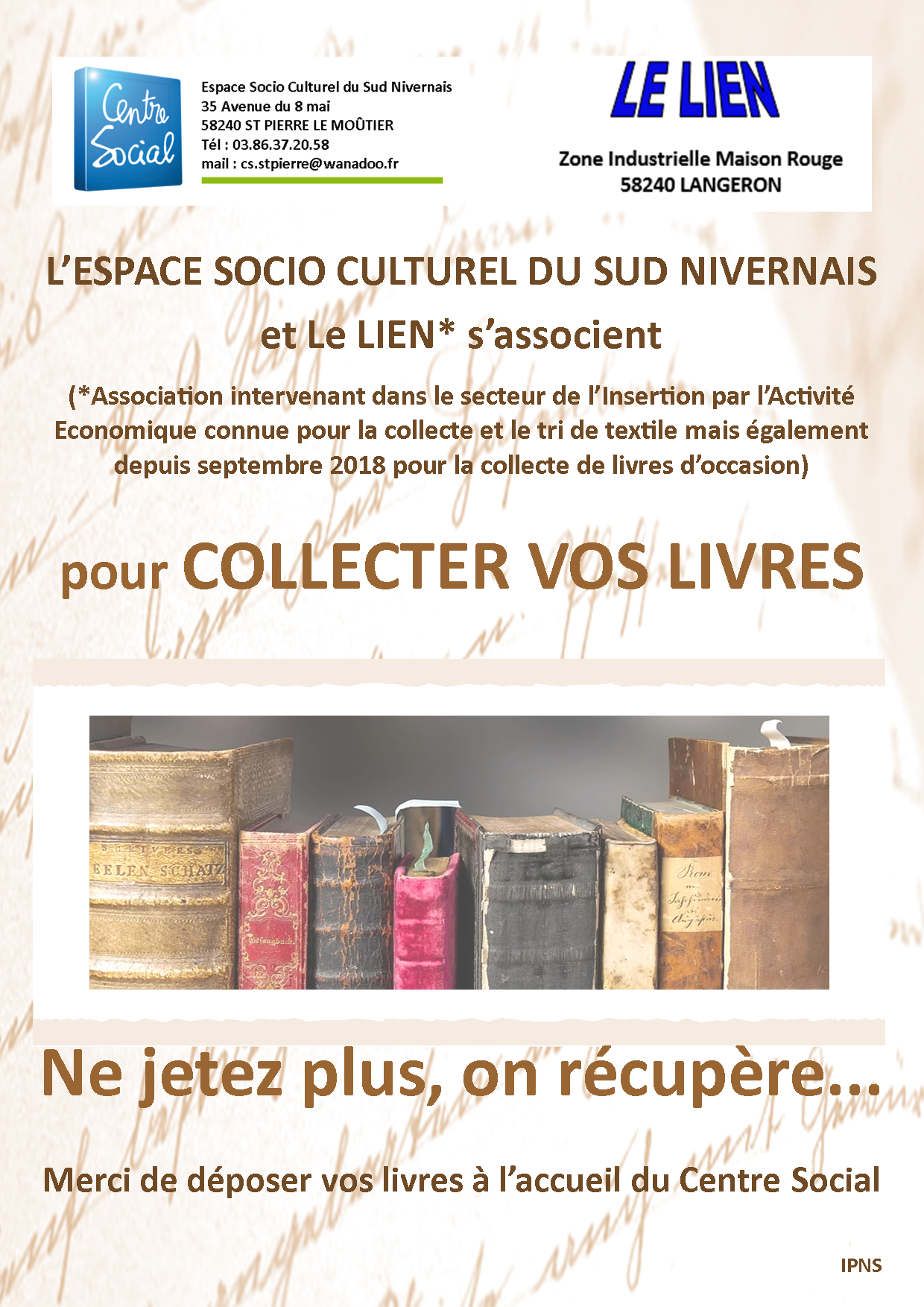 Affiche LE LIEN - Récup Livre